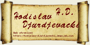 Hodislav Đurđevački vizit kartica